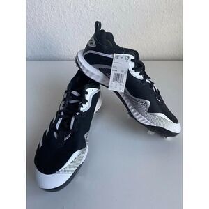 adidas adizero Icon 6 Bounce Metal Baseball Cleats Mens 13.5 Black White EG7603